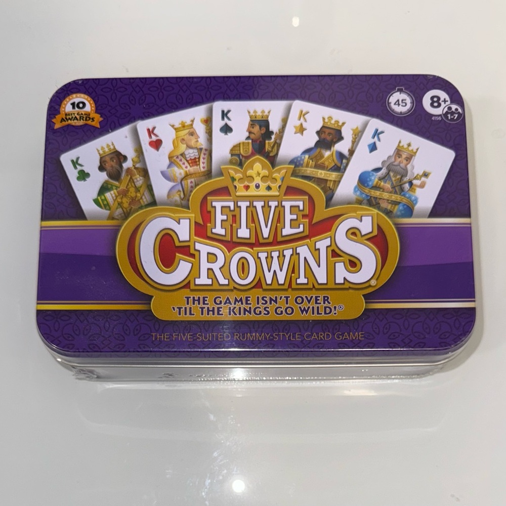 Five Crowns Card Game - Purple Tin
